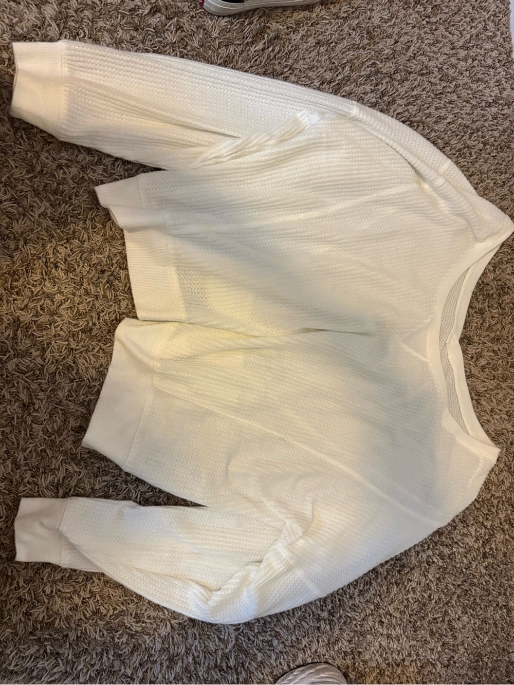 Aeropostale Cream Crew Neck Knit Sweater